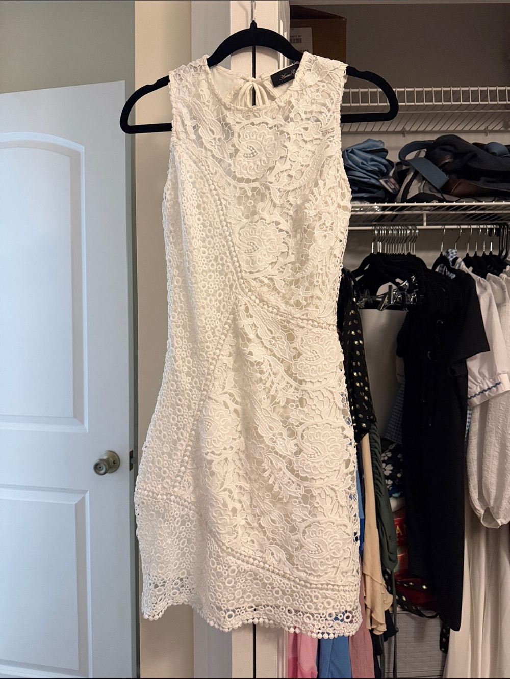 Anna Grace White Lace Mini Dress